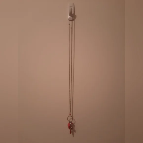 Stylish Coral Dangle Pendant Necklace - Picture 6 of 6